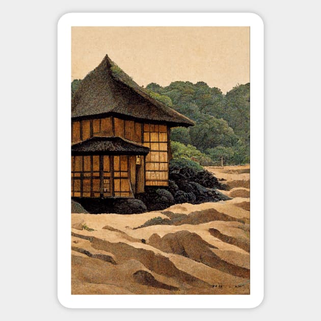 Beach Hut Sticker by RLP.Art